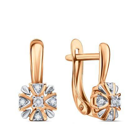 Золотые серьги с бриллиантами