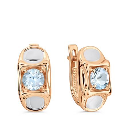 Золотые серьги с топазами