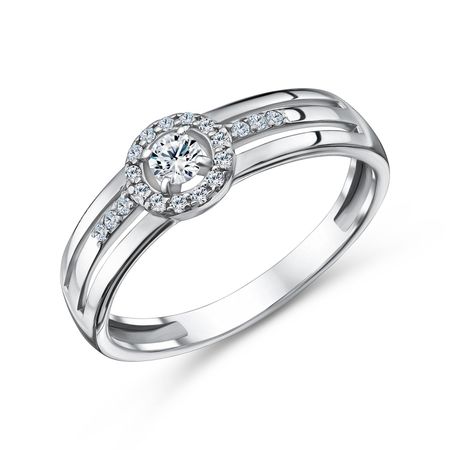 Серебряное кольцо с фианитами SWAROVSKI