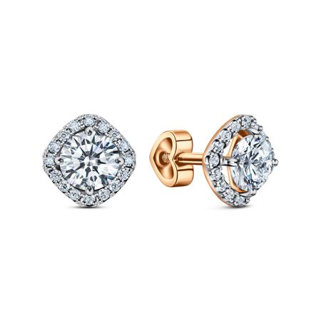 Золотые серьги с фианитами