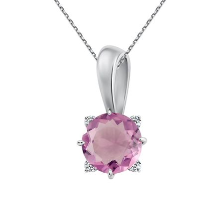 Серебряная подвеска с аметистом