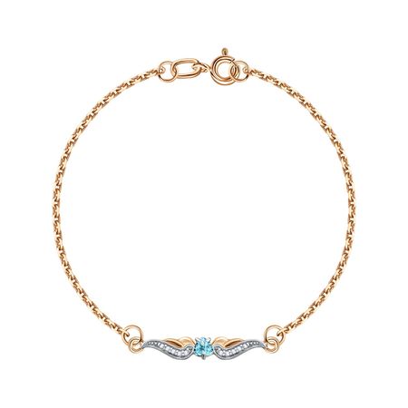 Золотой браслет с фианитами