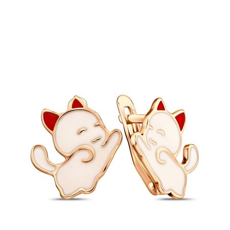 Серебряные серьги с эмалью