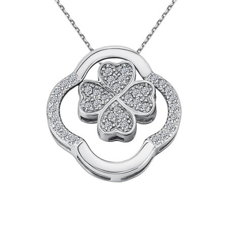 Серебряное колье с фианитами