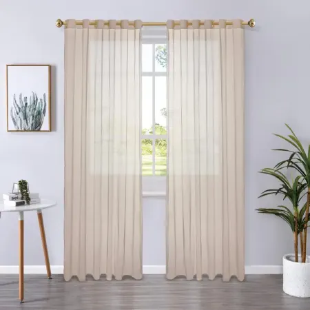 Тюль на ленте Palu 140x260 см цвет бежевый Trench 5 мешочки органза hua ming ce 7x9 9x12 см