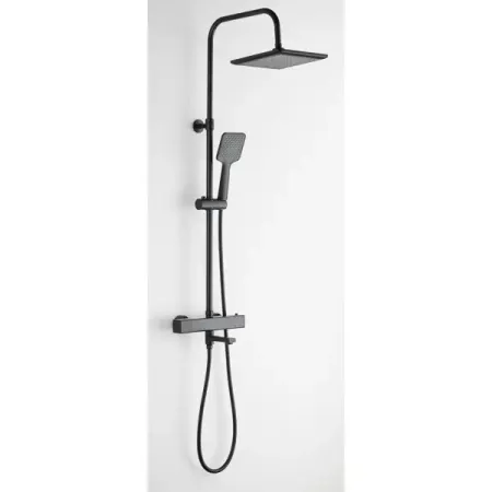 Душевая система Esko Teramo STR15 с термостатом и изливом 3 режима цвет черный
