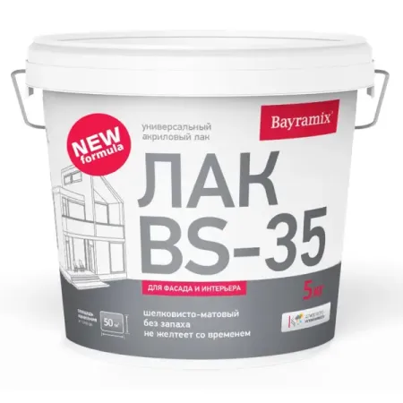 Лак акриловый Bayramix BS 35 Универсальный 5 кг
