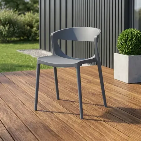 Стул садовый Nebbiolo 49x79x75 см полипропилен серый