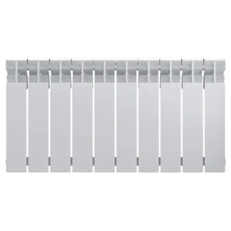 Радиатор секционный Zerten Alum 500/80 10 секций боковое подключение алюминий белый