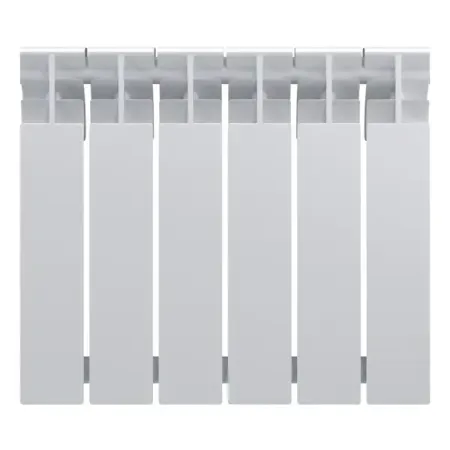 Радиатор секционный Zerten Alum 500/80 6 секций боковое подключение алюминий белый