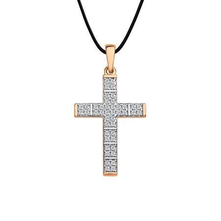 Золотая подвеска с фианитами