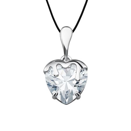 Серебряная подвеска с фианитом