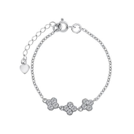 Серебряный браслет с фианитами