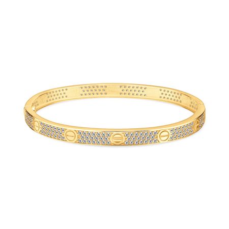 Золотой браслет с фианитами