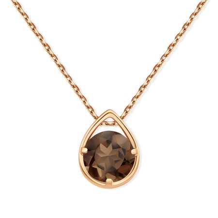 Золотая подвеска с раухтопазом