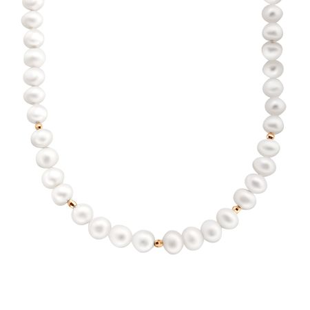 Бусы из жемчуга с золотыми вставками мимимишки с тактильными вставками