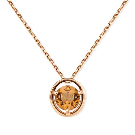 Золотая подвеска с цитрином