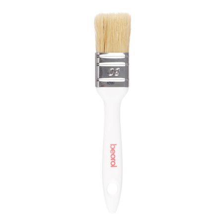 Кисть плоская смешанная щетина пластиковая ручка Beorol 30х14 мм для эмалей и лаков на любой основе