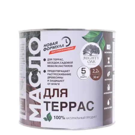 Масло для террас Mighty Oak цвет прозрачно-медовый 2.2 л статуя будды ганеша из канифоли