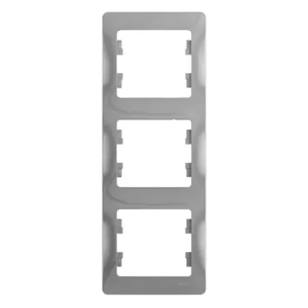 Рамка для розеток и выключателей Systeme Electric Glossa 3 поста цвет алюминий олег георгиевич захаров испытания электротехнических изделий