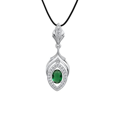 Серебряная подвеска с фианитами