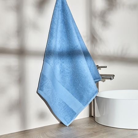 Полотенце махровое Густо/Gusto, голубое полотенце махровое ozdilek colourist голубой 30х50 см