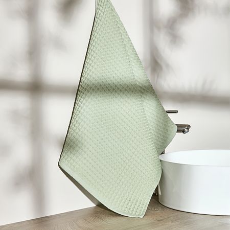 Полотенце вафельное Лорг/Lorgo, зеленое