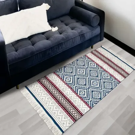 Ковер Maya 80x150 см хлопок 1357 цвет синий