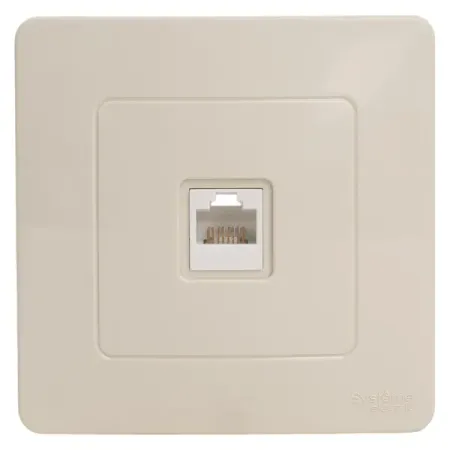 Розетка компьютерная встраиваемая Systeme Electric Blanca RJ45 cat 5 цвет бежевый