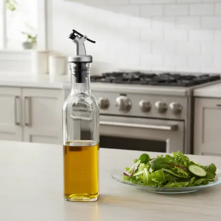 Бутылка для масла 280 мл стекло цвет прозрачный ножи для масла balmydays 2 шт