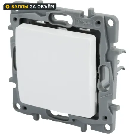 Переключатель перекрёстный 1 клавиша Legrand Etika 10АХ 250В винтовые зажимы белый bingoelec smart zigbee переключатель
