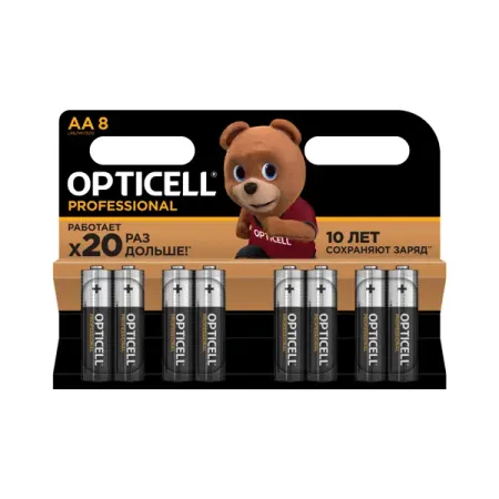 Батарейка Opticell Professional алкалиновая LR6 AA 8 шт.