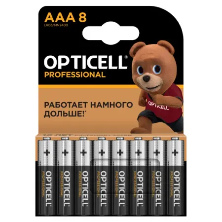 Батарейка Opticell Professional алкалиновая LR03 AAA 8 шт.