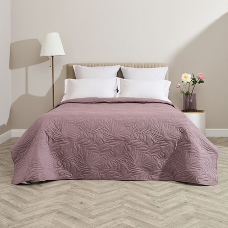 Покрывало Листочки/Fogliare, розовая пудра