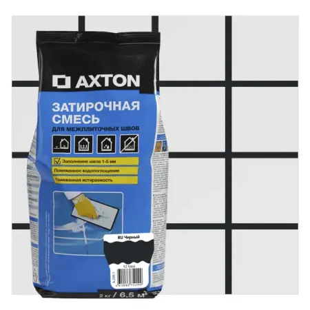 Затирка цементная Axton А.200.1 цвет черный 2 кг
