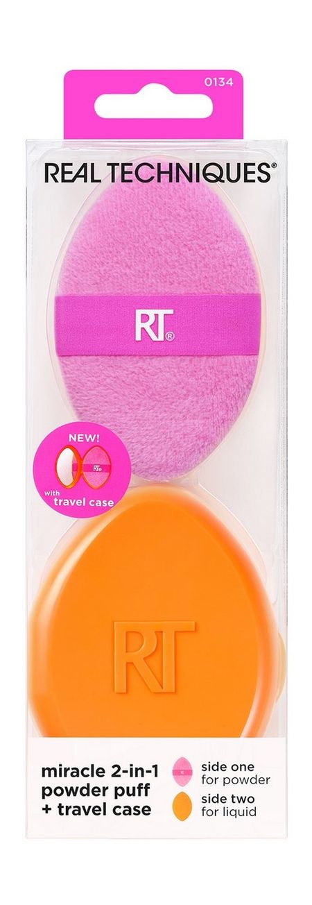 Real Techniques Miracle 2-in-1 Powder Puff + Travel Case