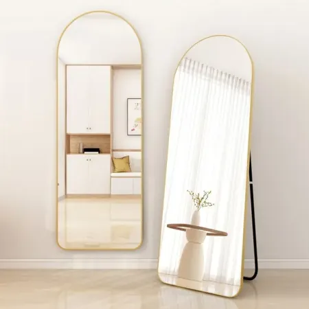 Зеркало декоративное A+T Home Decor арочное 50x160 см металл цвет золотистый планка с тремя крючкам joy home металл