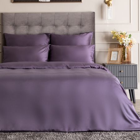 Постельное белье Purple sage II льняные наволочки в клетку sage green 45x45 см