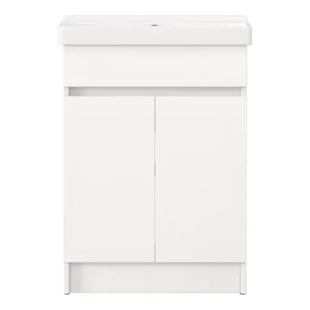 Тумба под раковину Терни KONSENSA напольная 56.4 см цвет белый