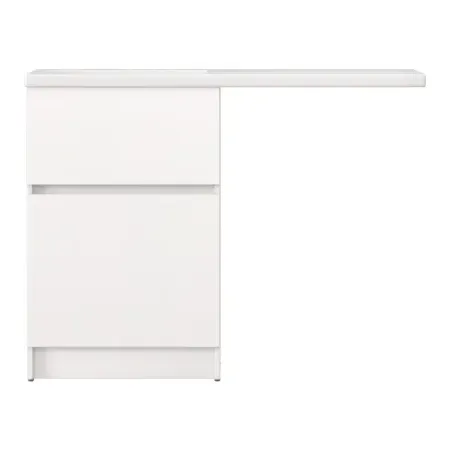 Тумба для стиральной машины Терни KONSENSA напольная 58 см под раковину 120 см цвет белый