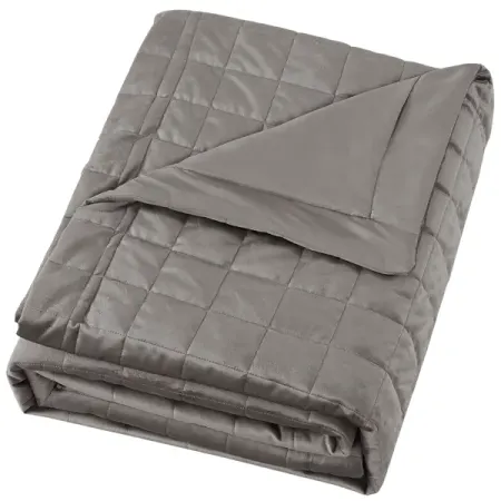 Покрывало Etna 240x220 см велюр цвет серо-коричневый