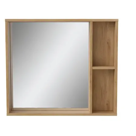 Зеркало для ванной Сохо KONSENSA с полками 80x69.6 см цвет светлый дуб подходит для suzuki 2003 2009 sv650 sv1000 зеркало заднего вида для мотоцикла sv1000s sv650s 2004 2005 2006 2007 2008 боковые зеркала