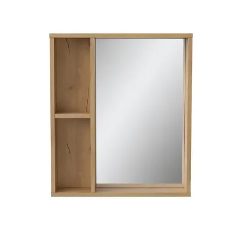 Зеркало для ванной Сохо KONSENSA с полками 60x69.6 см цвет светлый дуб подходит для suzuki 2003 2009 sv650 sv1000 зеркало заднего вида для мотоцикла sv1000s sv650s 2004 2005 2006 2007 2008 боковые зеркала