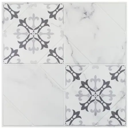 Комплект стеновых панелей ПВХ Мрамор французский 292x292x4.9 мм (4 шт.)