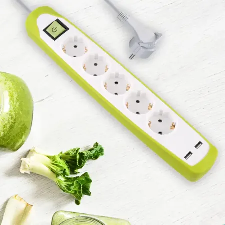 Удлинитель бытовой Electraline 5 розеток с заземлением 3x1 мм 2 м цвет белый