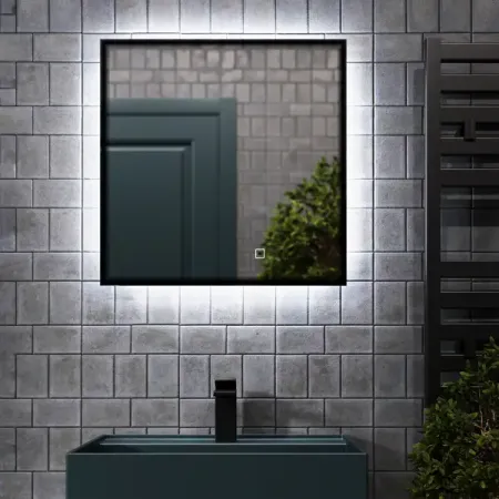 Зеркало для ванной Omega Glass Black Line SD77 60x60 см с подсветкой