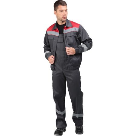 Костюм мужской рабочий ГК Спецобъединение Мастер Люкс 48-50 рост 182-188 см красный/серый передняя задняя деталь для 3d принтера x max 3