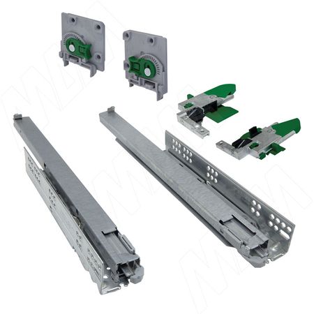 DYNAPRO комплект направляющих, 400 мм, плав. закрывания с масляным амортизатором и 3D креплениями (F130107808) пылезащитный для направляющих sbr12 sbr16 sbr20 sbr25 sbr30