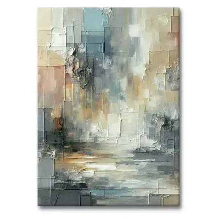 Картина Нежная абстракция 50x70 см плакат рождение венеры fashionista холст