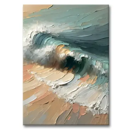 Картина Большая волна 50x70 см акриловый топпер для торта большая красная любовь mjcakedecor